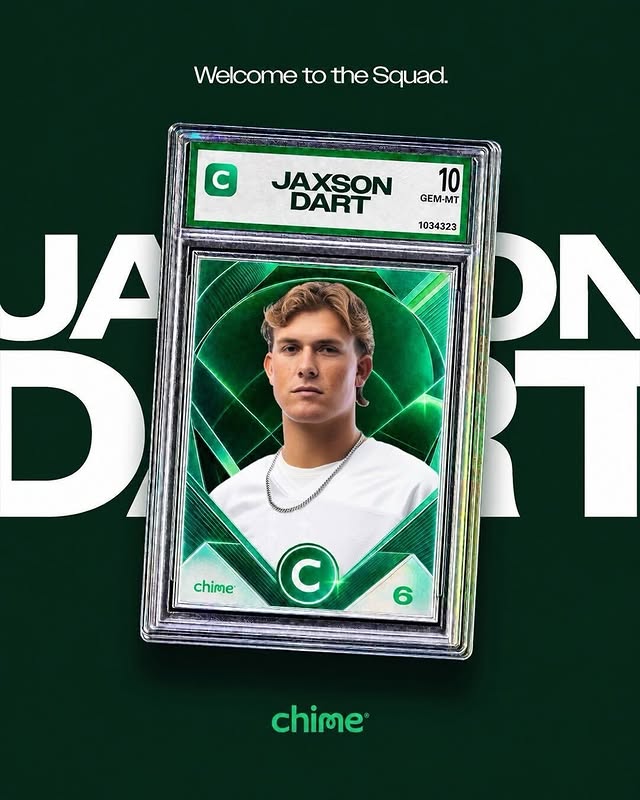 Instagram post by @jaxsondart for Chime. Caption reads: [...] fits start with knowing where to spend.....