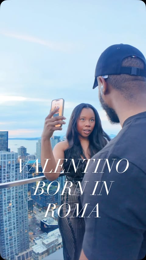 Instagram post by @chifluencer_ for Valentino. Caption reads: @valentino.beauty Born in Roma will have heads....