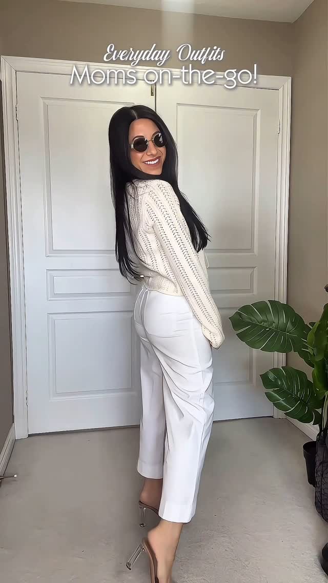 Instagram post by @claudiaaguzzo for Reitmans. Caption reads: Moms do it all — so why not look amazing while....