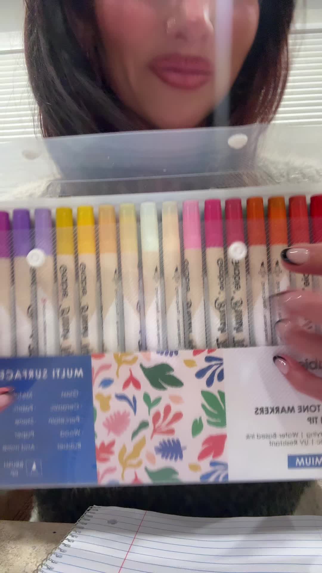 TikTok post by @michelleelise27 for Grabie Art. Caption reads: [...] with these dual brush tip markers from....