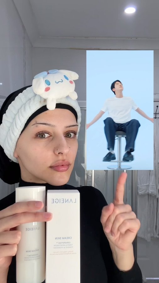 Instagram post by @tubv.dvgli for Adore Beauty. Caption reads: [...] squad! @laneige_anz @sephoraaus @adorebeauty....