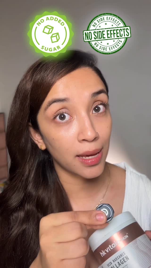 Instagram post by @nancyapproves for HK Vitals. Caption reads: I swear by this amazing @hkvitals Skin Radiance....