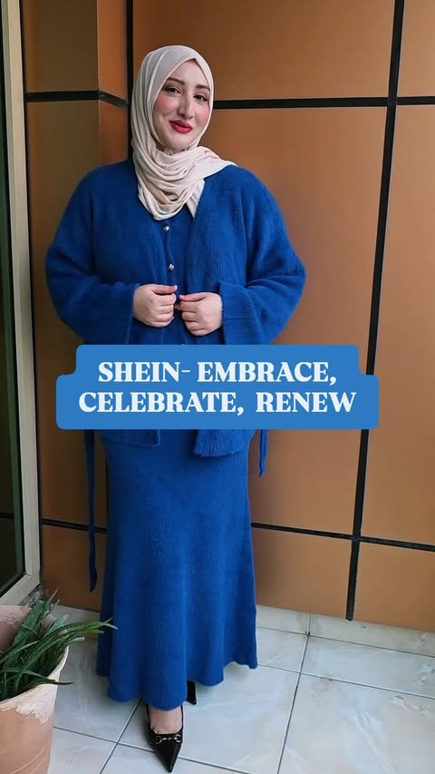 Instagram post by @dubaigirl.ae for Shein. Caption reads: My Winter 2025 Style is all about elegant cuts and....