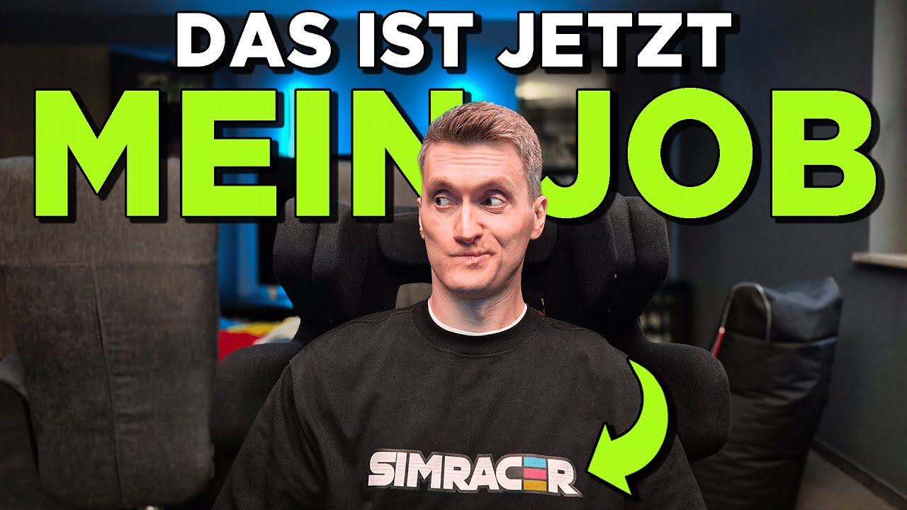 YouTube post by @McRalphRacing for Elgato. Caption reads: Simracing Content Creator is now my job 🧑‍💼.