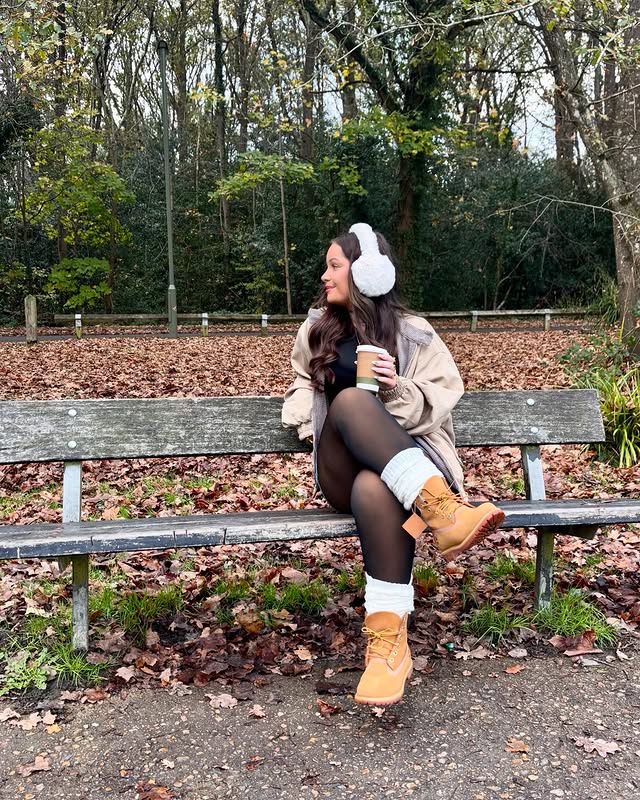 Instagram post by @bethanycook_ for Schuh. Caption reads: [...] inch boots 🤓🍂☕️❄️ you can get these at....