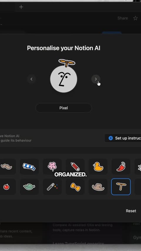 Instagram post by @peterpandev for Notion. Caption reads: I use @notionhq for everything and it just got....