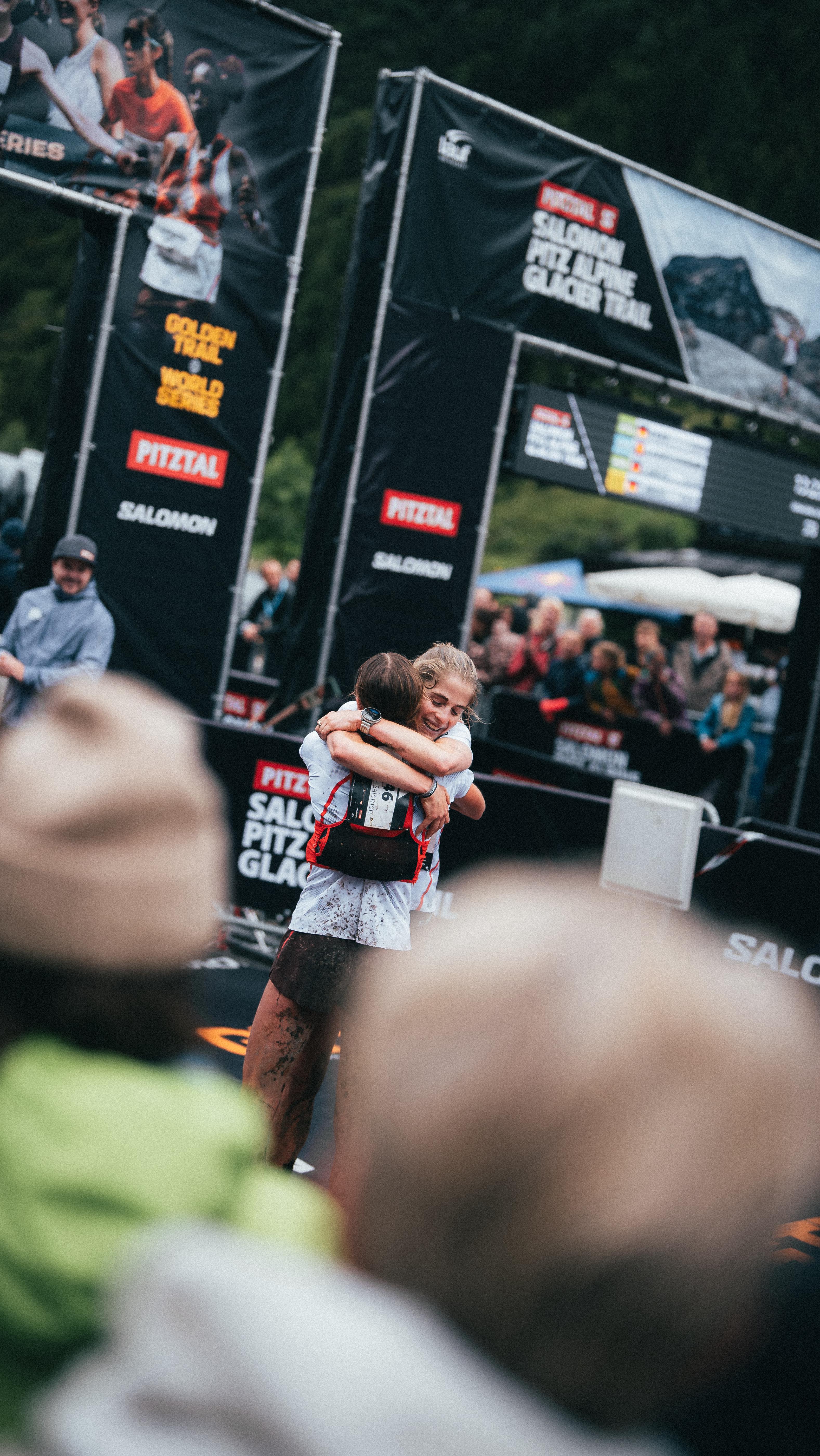 Instagram post by @goldentrailseries for Salomon. Caption reads: 🌟 SHE DID IT! 🌟

@naomi_lang__ takes her....