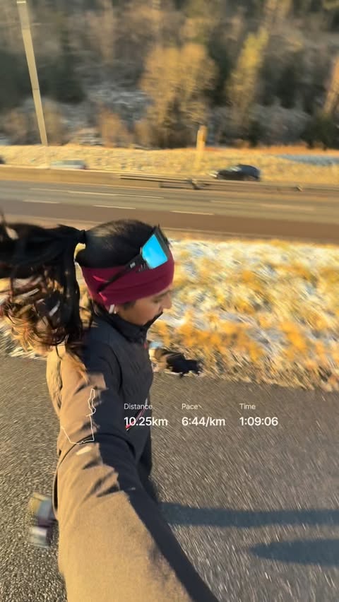Instagram post by @jevisjourney for Shokz. Caption reads: I know fast splits get applause. Performance gets....