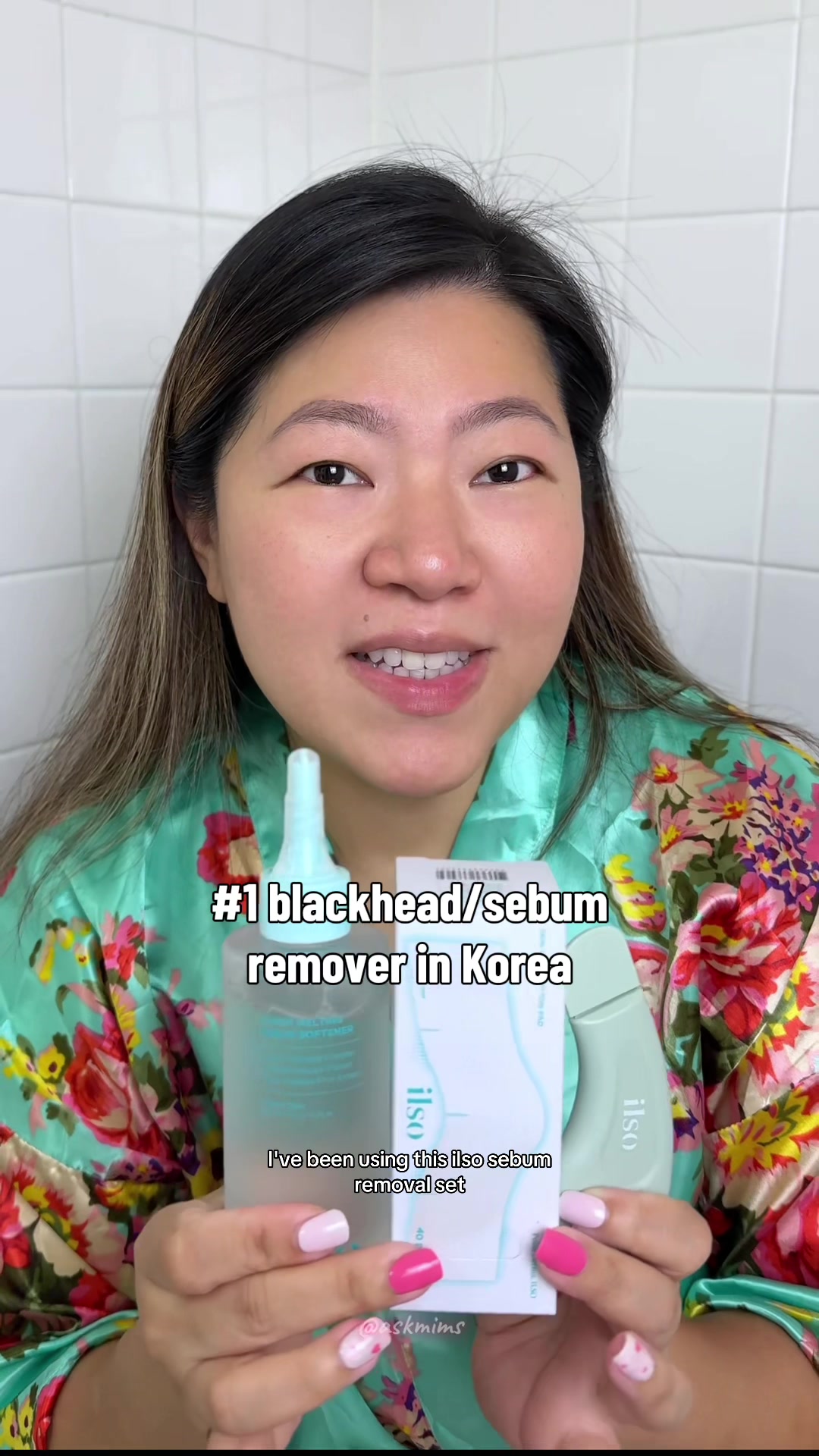 TikTok post by @askmims for Illinois Soybean Association. Caption reads: the most underrated pore routine step… 💁🏻‍♀️✨ 🛒....