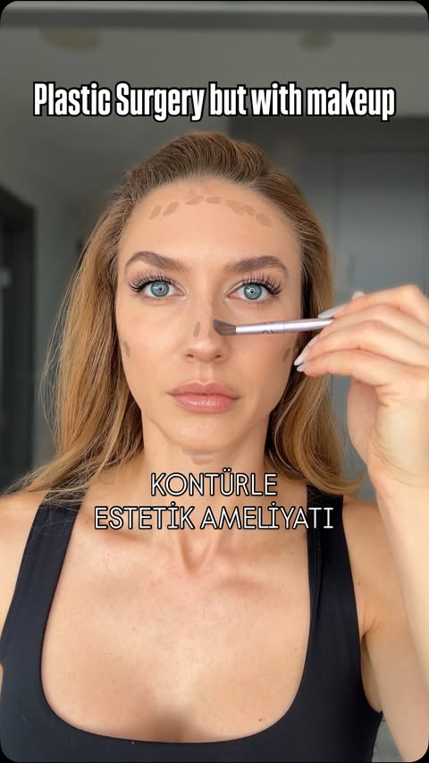 Instagram post by @imgoshka for DOUGLAS. Caption reads: Kontürle estetik ameliyat oldum🤣 Benimle....