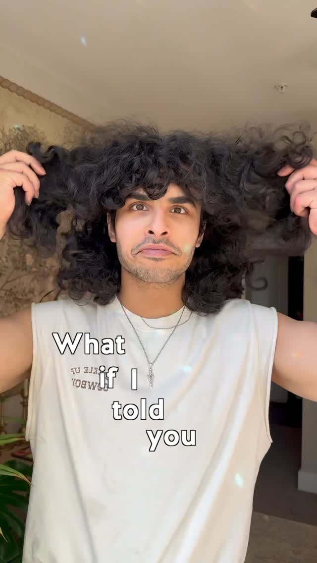 Instagram post by @rayyanshaikhh for BounceCurl. Caption reads: My 3 step hair routine couldn’t be easier with the....