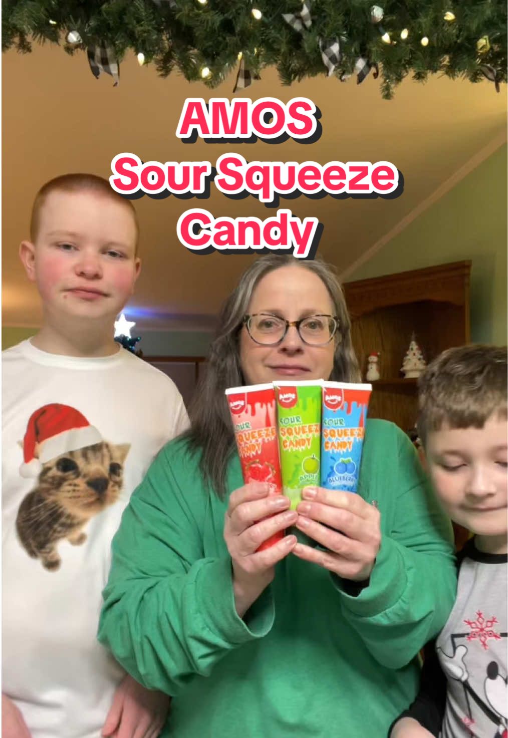 TikTok post by @99yearscreations for Amos Sweets. Caption reads: @Amos Sweets This sour squeeze candy is a hit!  We....