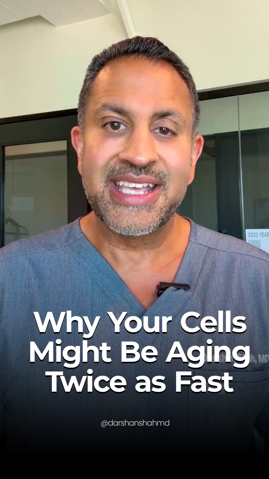 Instagram post by @darshanshahmd for IM8Health. Caption reads: Most people don’t realize it: your cells determine....