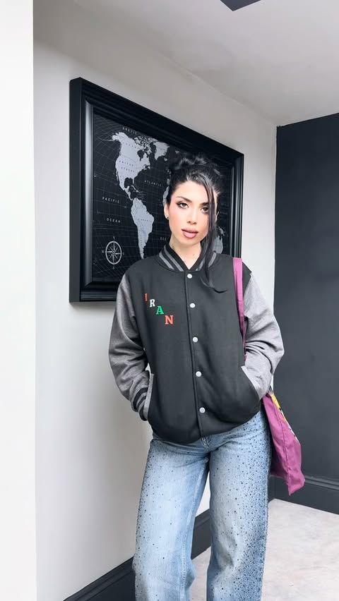 Instagram post by @mariamohamadi_ for Streetshirts. Caption reads: MIGA❤️🦁💚Order from @streetshirtscom 🔥 #foryou....