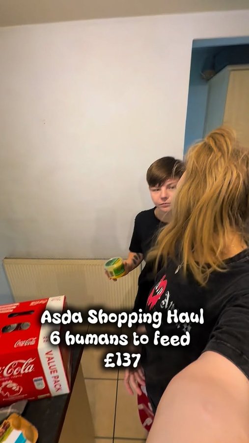 Instagram post by @thekayefam_ for Asda. Caption reads: Covid’s made its way to our house, so it’s an....