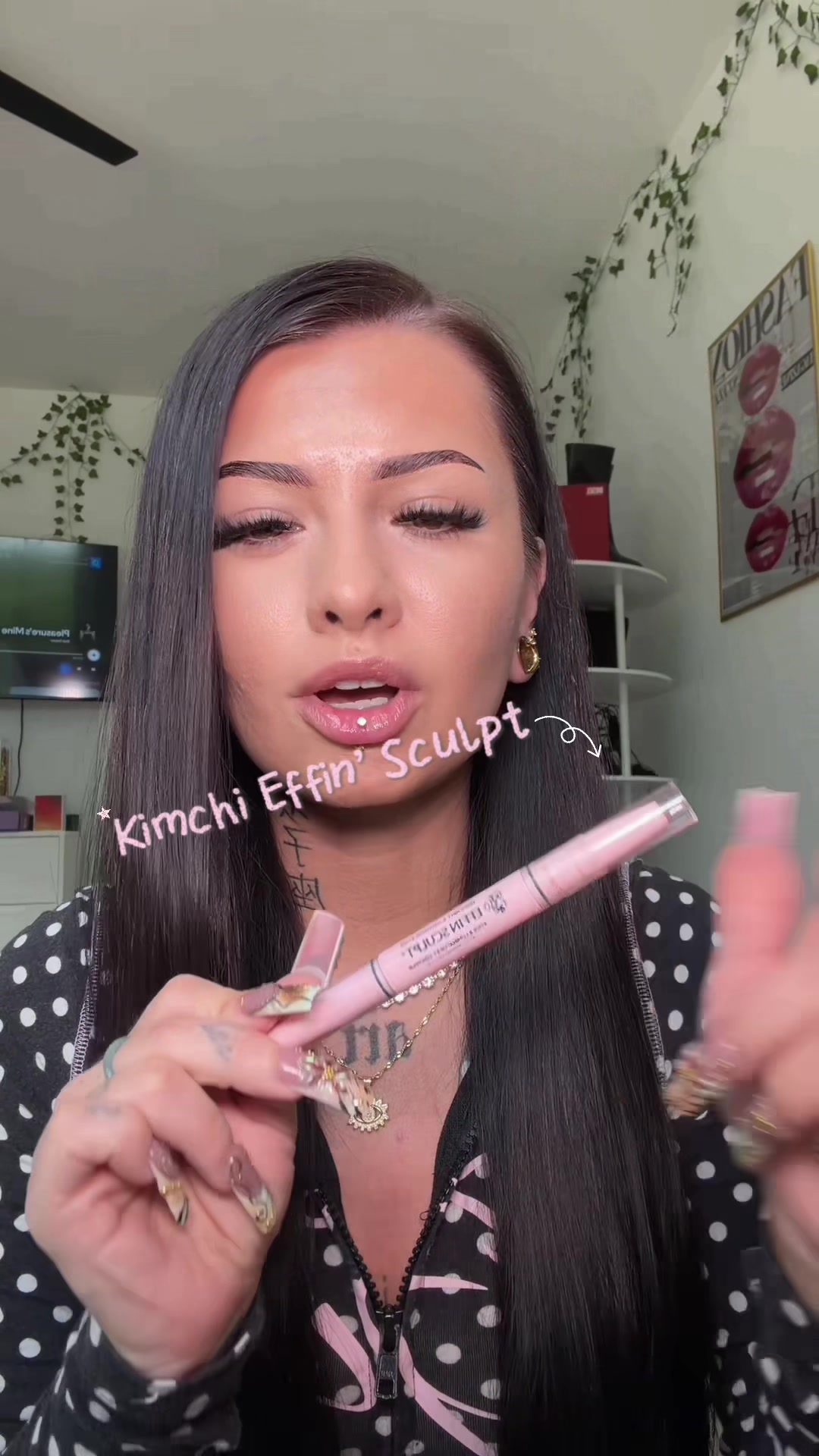 TikTok post by @baddestnichole for KimChi Chic Beauty. Caption reads: [...] to hit the market thanks to @KimChi Chic....
