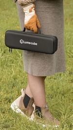 Instagram post by @kate_romanoff for Lume Cube. Caption reads: [...] 1ft Tube Light Mini from  @lumecube is the....