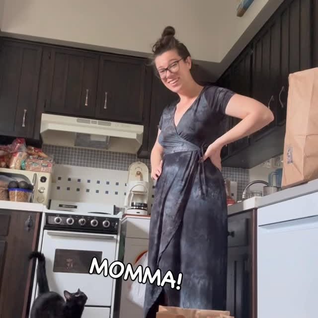 Instagram post by @babayaga_cat for Aldi UK. Caption reads: SNACK BREAK~!! 🐈‍⬛🔊
.
Baba loves when I put away....