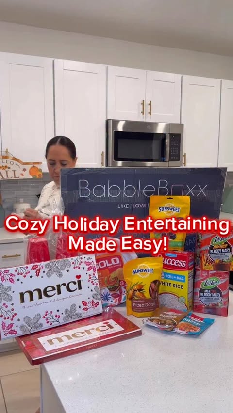 Instagram post by @ultimategirlmom for BabbleBoxx. Caption reads: #ad Cozy holiday entertaining made EASY ✨

Here’s....