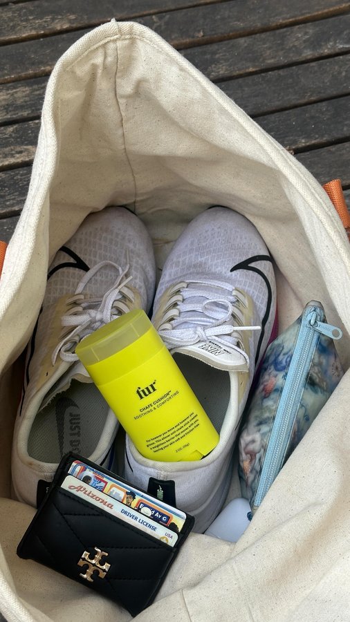 Instagram post by @gisele_milan for Fur You. Caption reads: do you identify as a person who sweats? if so,....