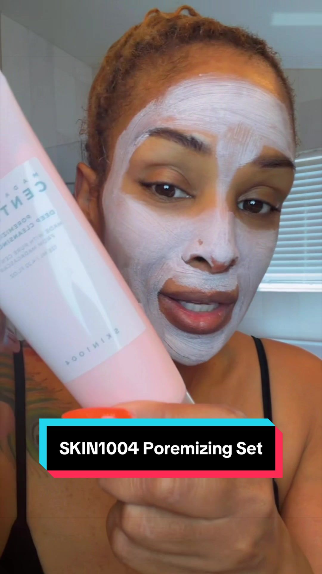 TikTok post by an influencer for SKIN1004 US. Caption reads: @SKIN1004 US #creatorsearchinsights [...].