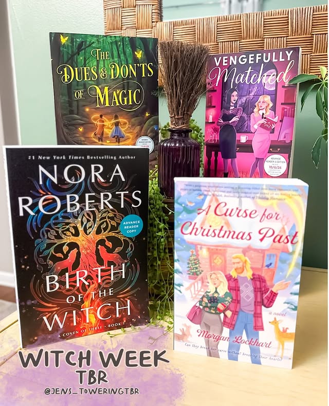 Instagram post by @jens_toweringtbr for St. Martin's Press. Caption reads: [...] the Witch by Nora Roberts gifted by....