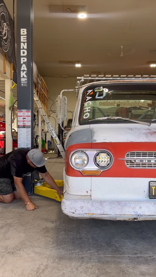 Instagram post by @dickindustriesinc for BendPak. Caption reads: Rampy went up on the new @bendpak 10APX ⤴️....