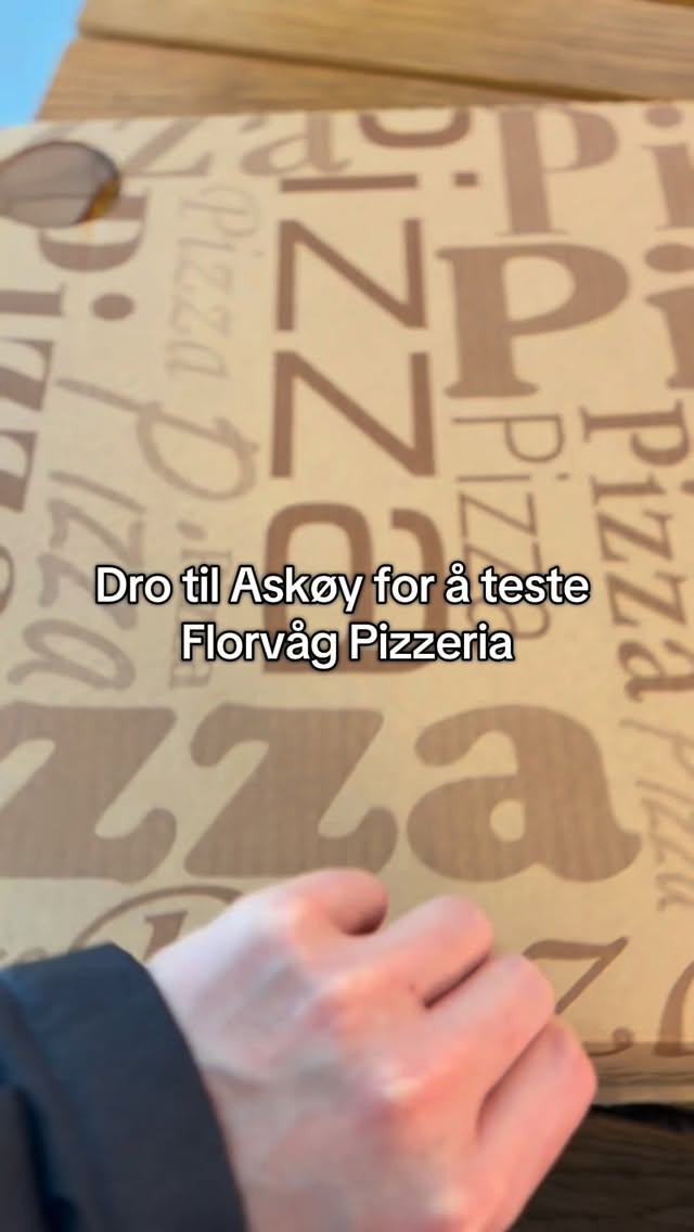Instagram post by @paalgrung for Wolt. Caption reads: [...] Tester Florvåg Pizzeria på Askøy via....