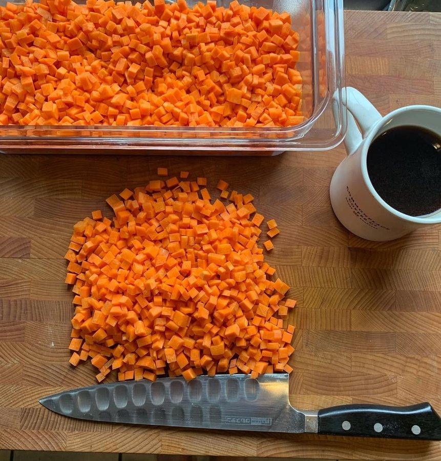 Instagram post by @ryanpeterspgh for NYT Cooking. Caption reads: this morning consisted of lots of 🥕 and lots of....