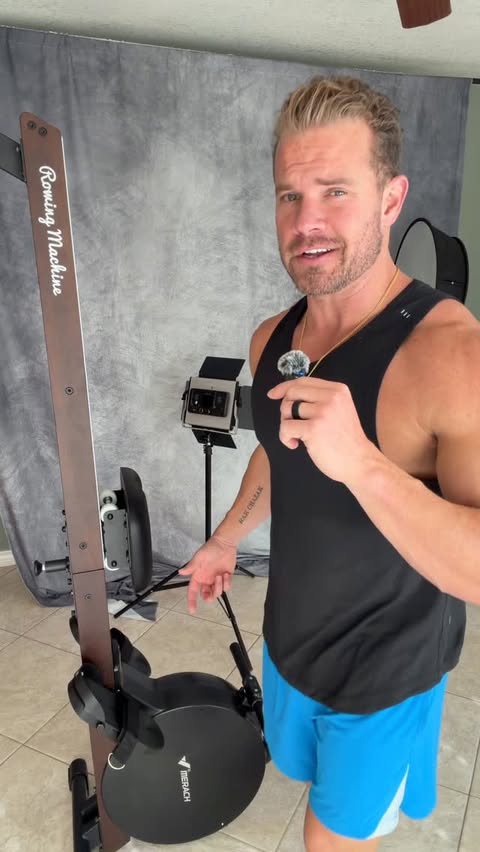 Instagram post by @codybobay for Merach. Caption reads: [...] ready all the time. That’s why the Merach R7....