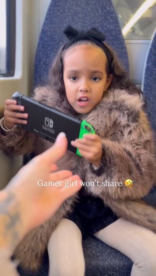 Instagram post by @missmalinsara for Nintendo. Caption reads: She is really not loving sharing at the moment......