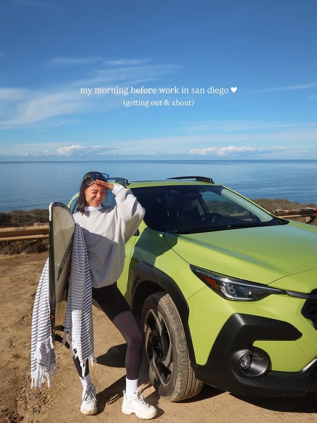 Instagram post by an influencer for Subaru of America. Caption reads: Little hack to making your day great - optimize....