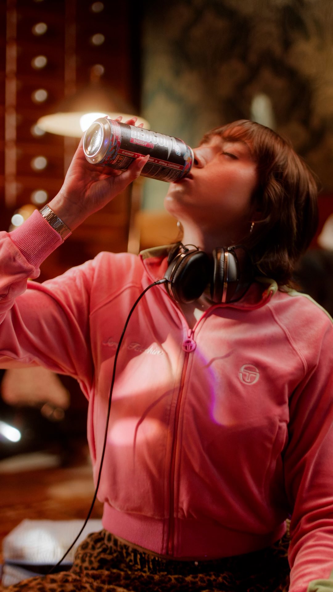 Instagram post by @redcon1energy for REDCON1. Caption reads: Turn up your ENERGY🎧🎶💿

Repost and tell us how....