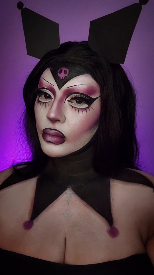 Instagram post by @dehsonae for Sugarpill Cosmetics. Caption reads: Kuromi 💜 inspired by @ya_fave_shordy_ Products....