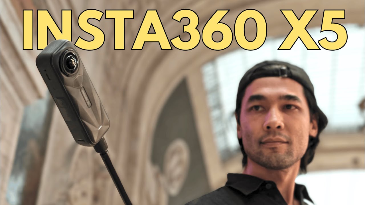 YouTube post by @BrandonLiUnscripted for Vimeo. Caption reads: Insta360 X5 8k 360 camera - Short Film + First....