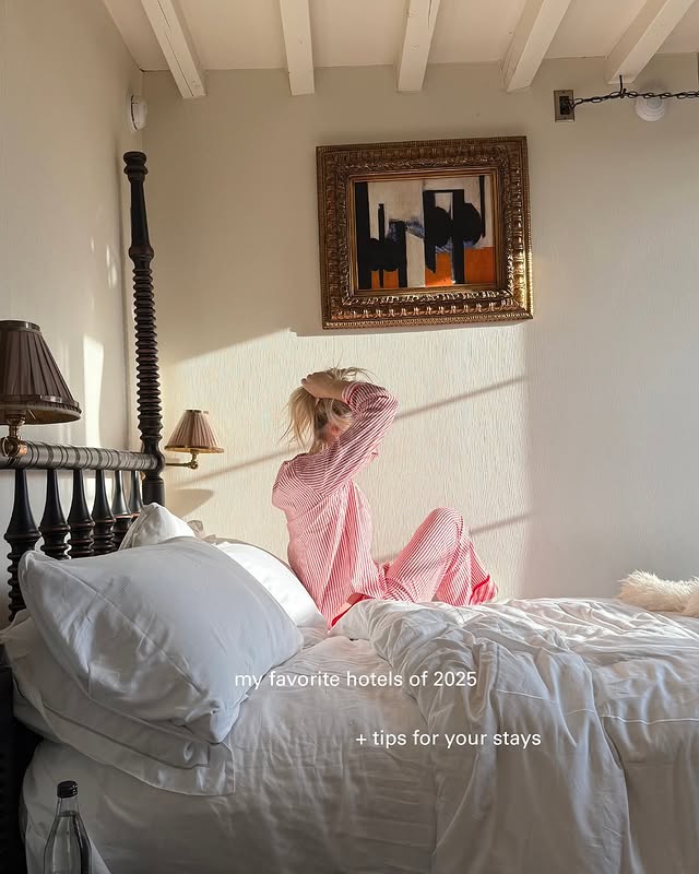 Instagram post by @margot.lee for Hotels.com. Caption reads: #EGAmbassador Save this list of my nine favorite....