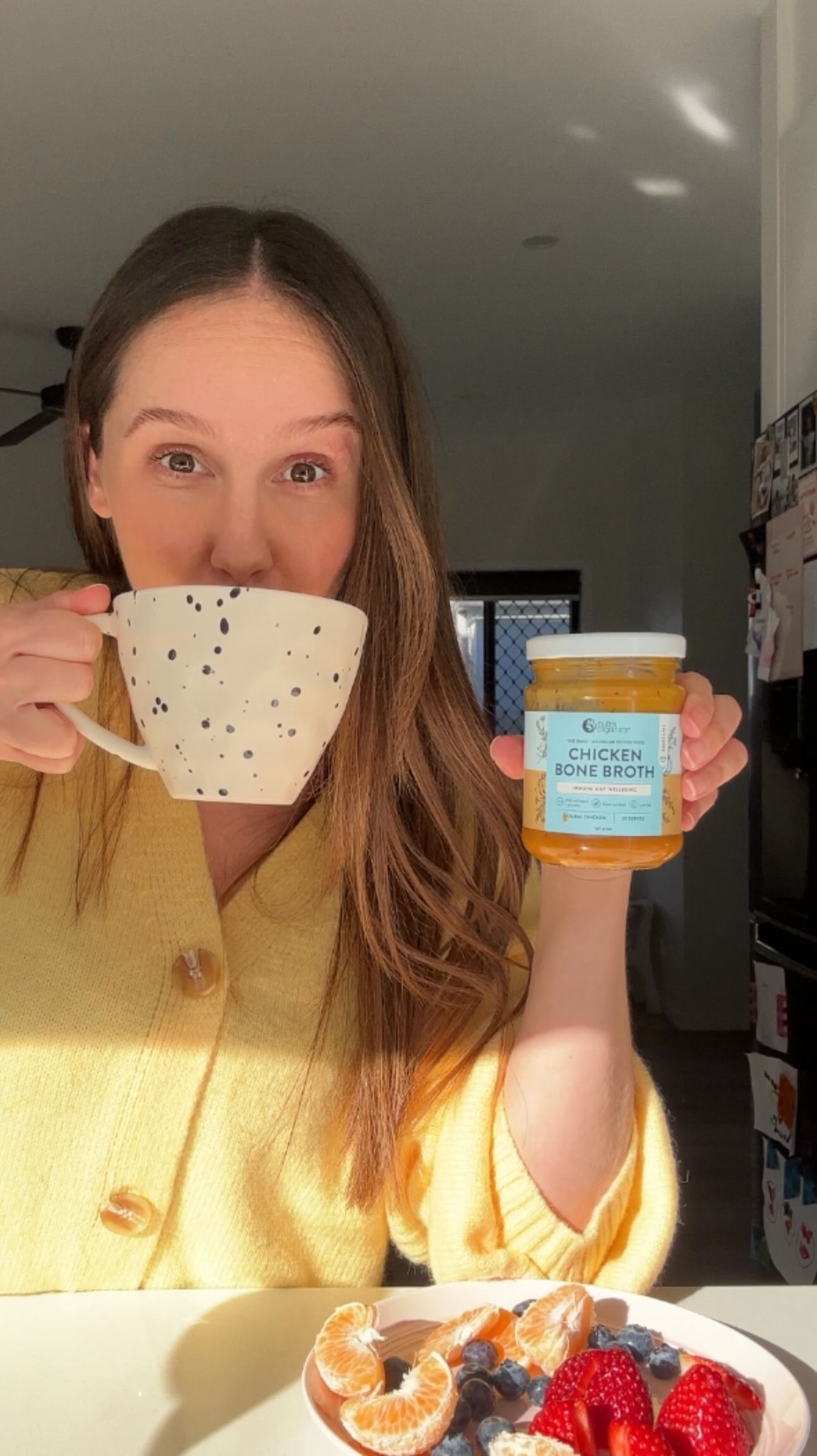 Instagram post by @kaylajbrannan for Nutra Organics. Caption reads: These are my go-to “can’t be bothered” meals /....