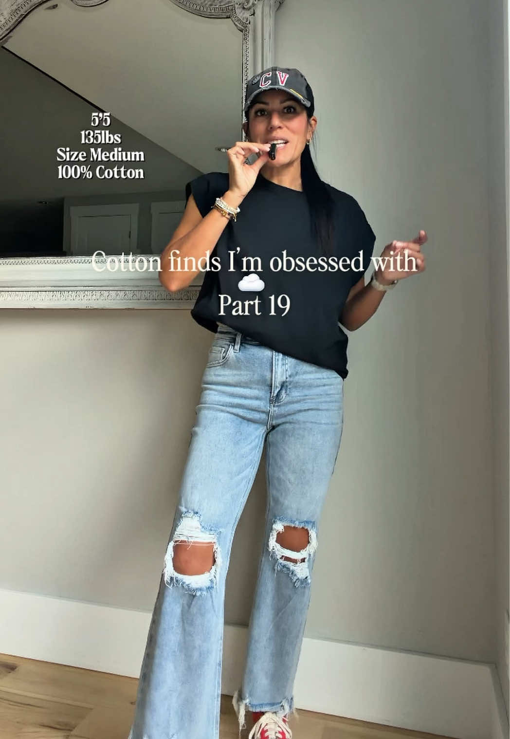 TikTok post by @alilofthis_alilofthat_ for nuuds. Caption reads: [...] cotton. A capsule wardrobe must have. @nuuds.
