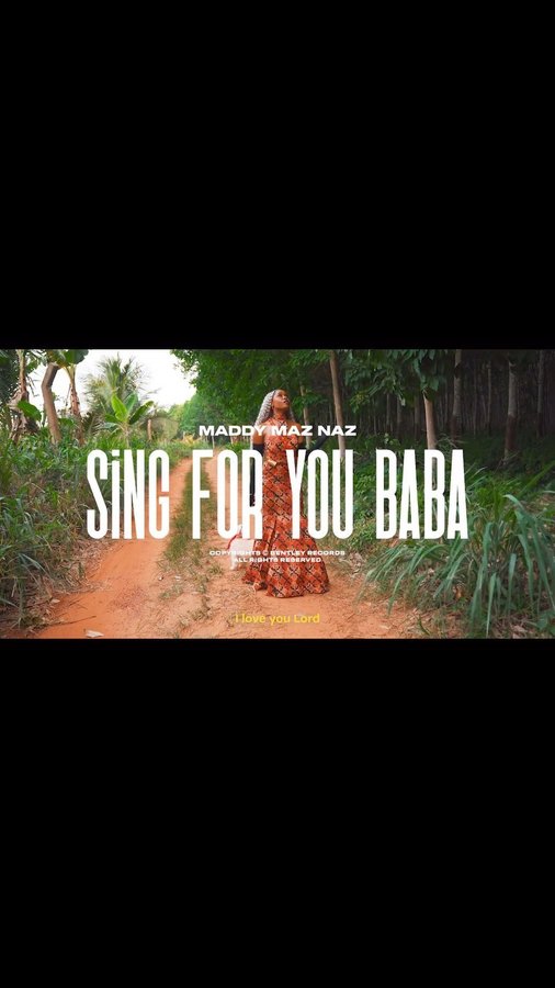 Instagram post by @maddymaznaz for BentleyRecords.io. Caption reads: “Sing For You Baba” Official Music video #outnow....