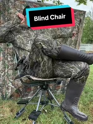 TikTok post by @joeyhubbard0 for Phi Villa. Caption reads: PHIVILLA Folding Hunting Chair for Blinds 360°....