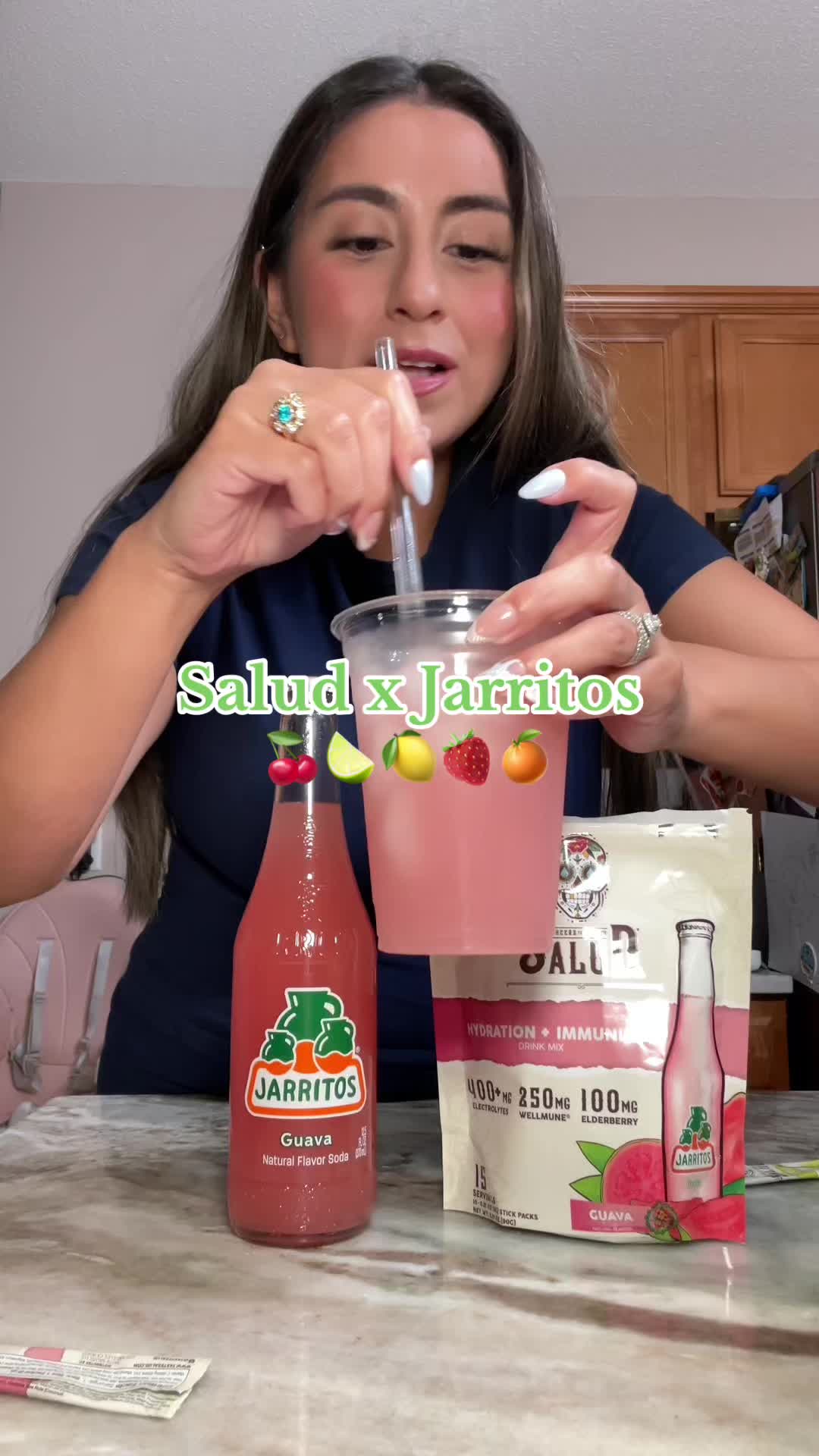 TikTok post by @stephannienatalyr for Taste Salud. Caption reads: [...] flavors before they sell out!! #tastesalud....