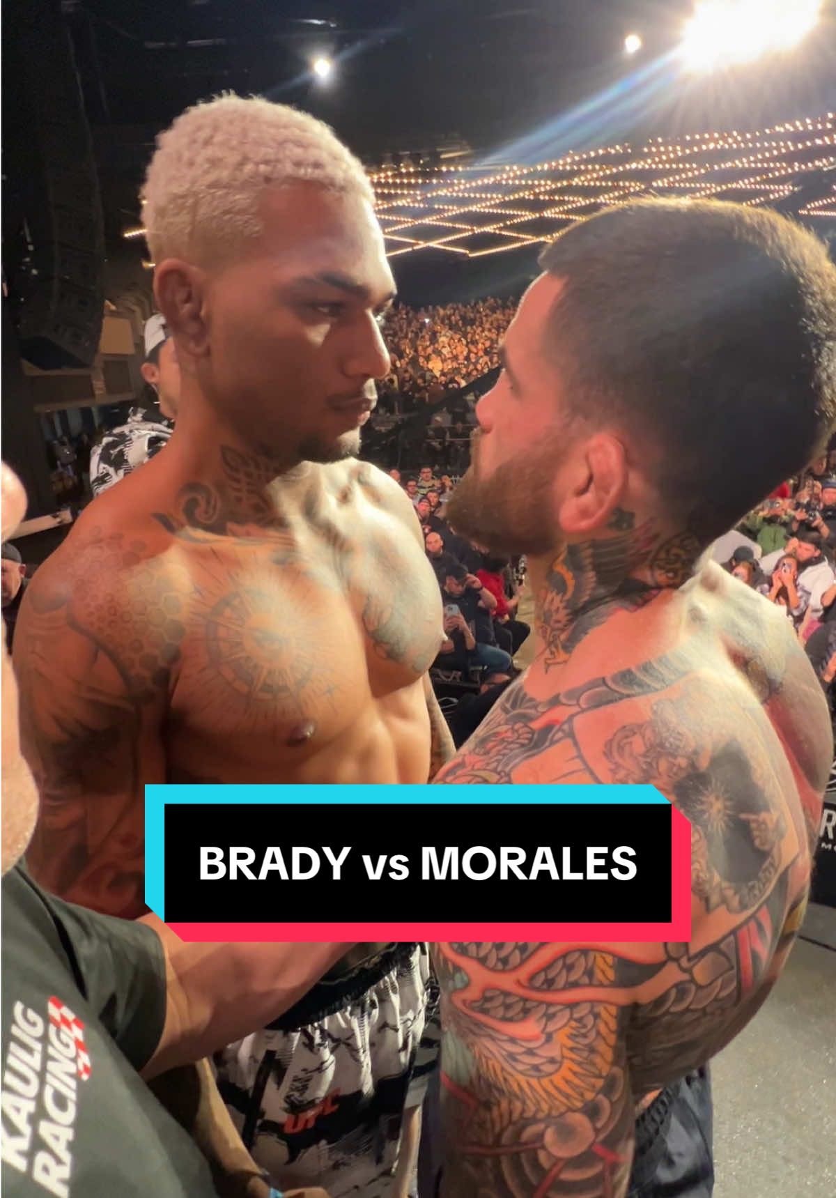 TikTok post by @danawhite for ESPN. Caption reads: [...] #VeChain #UFC322 is LIVE TOMORROW on @ESPN....