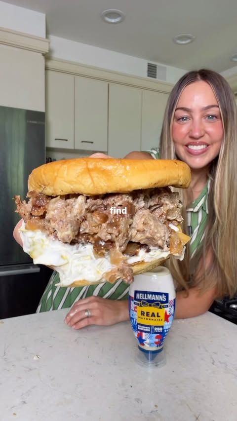 Instagram post by @diningwithskyler for Hellmann’s Mayonnaise. Caption reads: [...] Philly cheesesteak with long hot....
