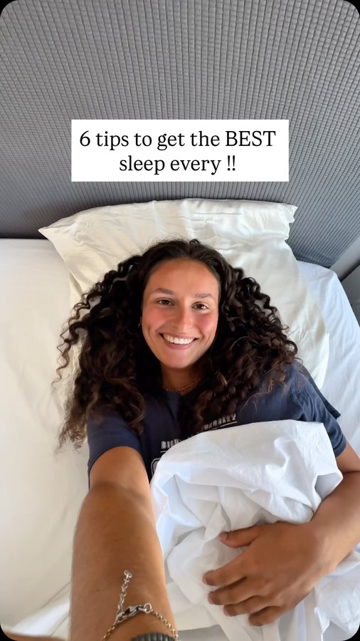 Instagram post by @thrivewithcandicee for Ritual. Caption reads: Simple & achievable sleep tips to implement to....