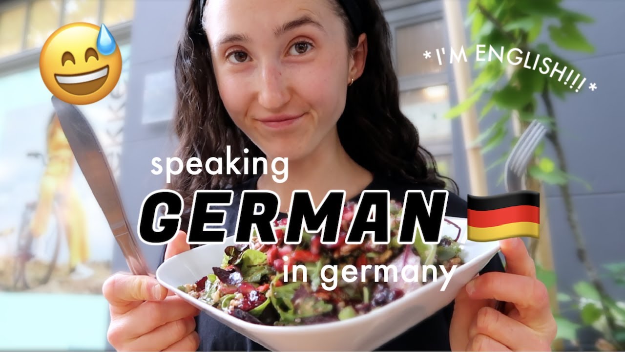 YouTube post by @HollyGabrielle for Coconut Bowls. Caption reads: I tried vlogging IN GERMAN for 24 hours IN....