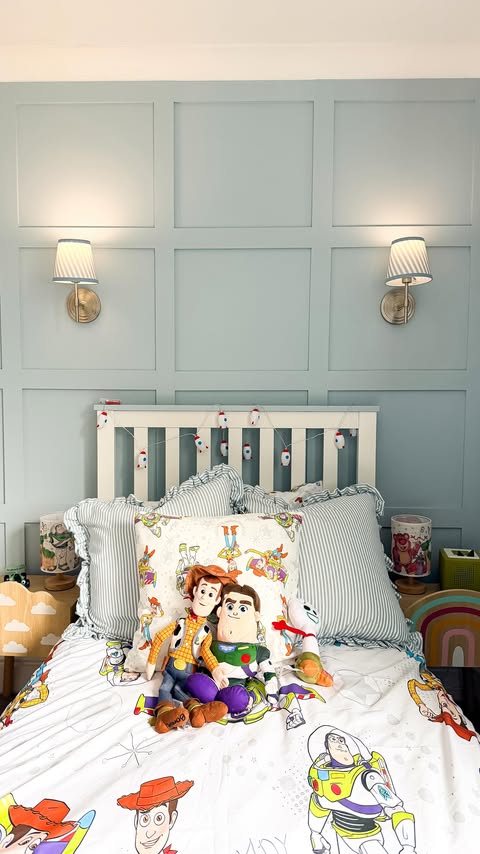 Instagram post by @ada_arthur_and_mummy for Temu. Caption reads: [...] Arthur’s Toy Story bedroom and honestly....