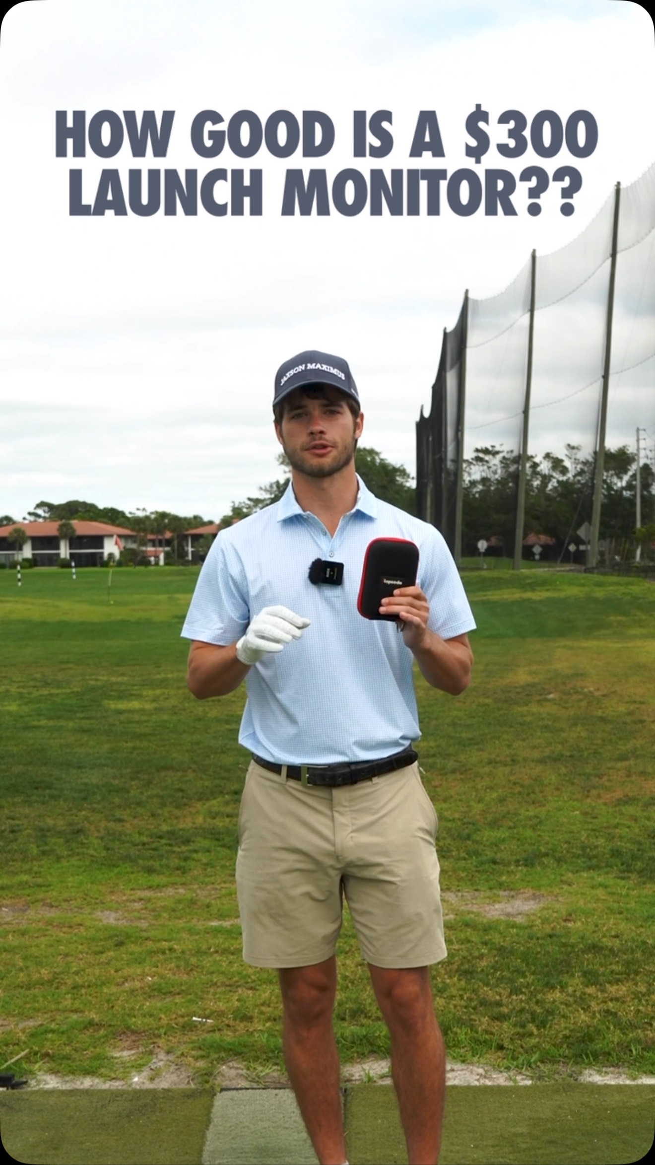 Instagram post by @tmillergolf for Rapsodo. Caption reads: [...] the most affordable launch monitors by....