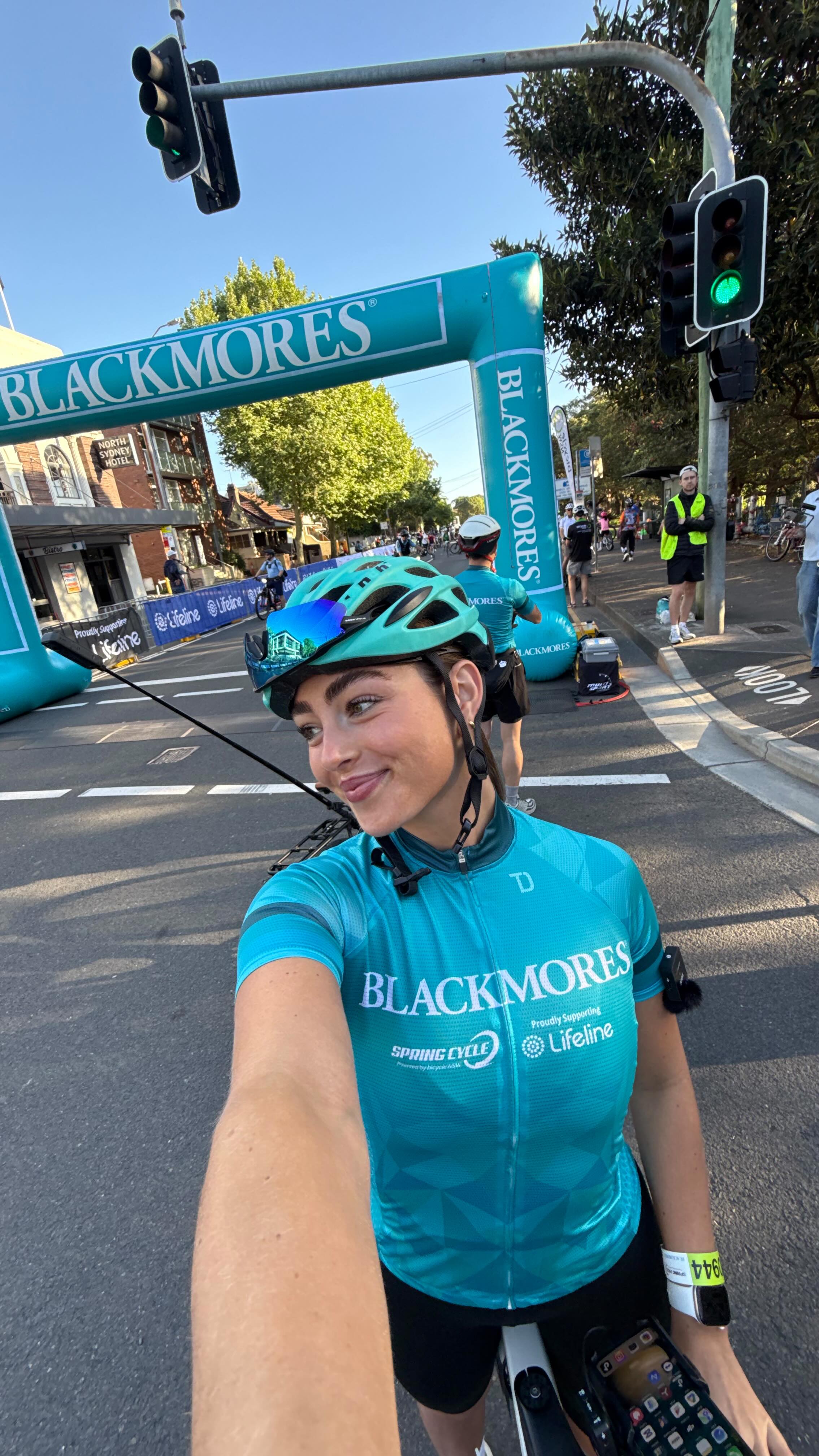 Instagram post by @caityviant for Blackmores. Caption reads: Come along with me to Sydney’s @springcycle with....