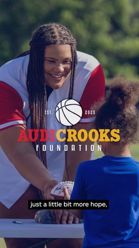 Instagram post by @audicrooks55 for Allstate. Caption reads: [...] of the 2025-26 Winter @Allstate @NACDA....