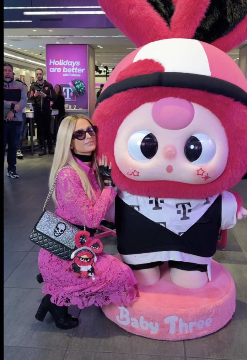 TikTok post by @parishilton for T-Mobile. Caption reads: Nothing like a New York Minute with @T-Mobile....